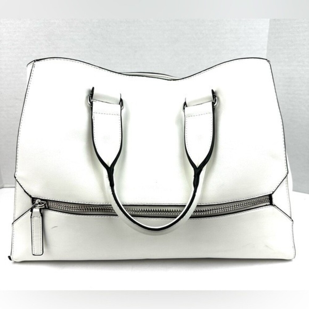 French Connection Large White Crossbody/shoulder Bag with Blue interior